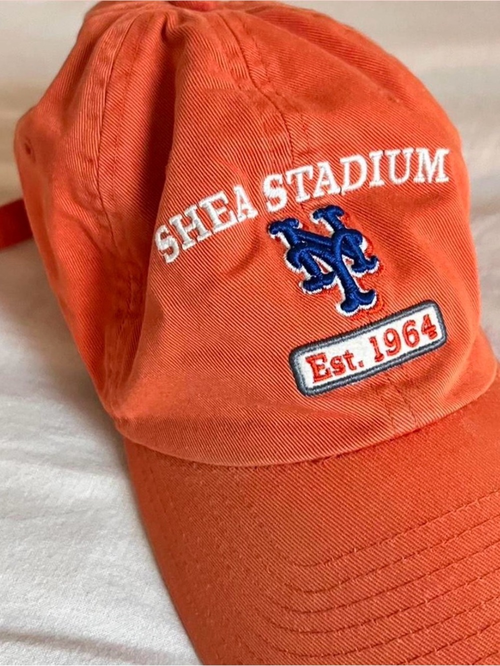 Vintage New Era Orange Shea Stadium New York Mets Baseball Cap